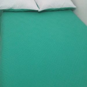 Acolchado Doble Faz Ultrasonido Blanco – Verde Jade